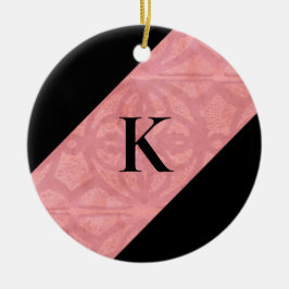 Ruddy Pink Batik Letter Keramik Ornament