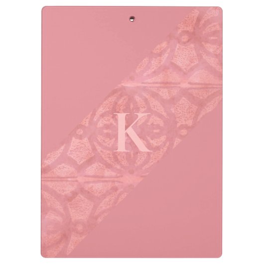 Ruddy Pink Batik Letter Klemmbrett (Rückseite)