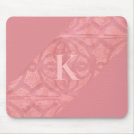 Ruddy Pink Batik Letter Mousepad