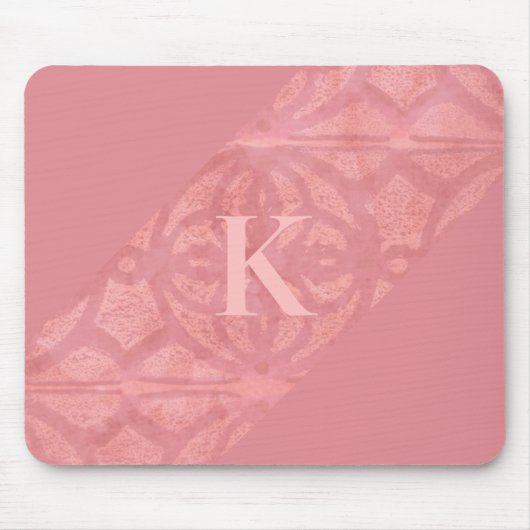 Ruddy Pink Batik Letter Mousepad (Vorne)