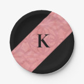 Ruddy Pink Batik Letter Pappteller (Vorderseite)