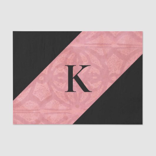 Ruddy Pink Batik Letter Seidenpapier (Vorderseite)