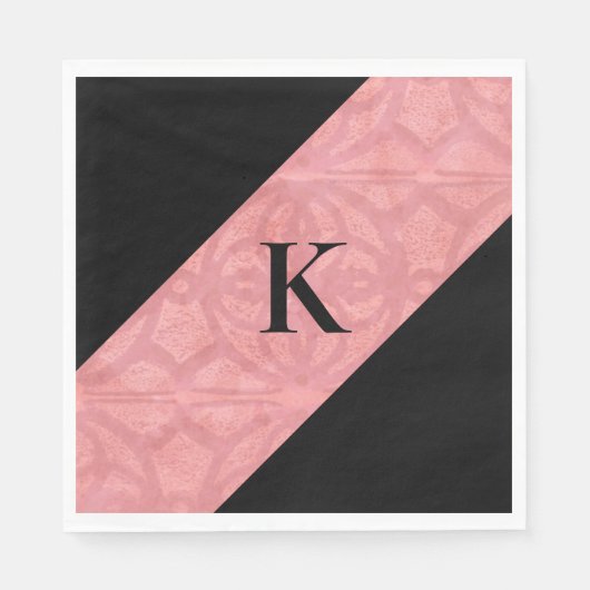 Ruddy Pink Batik Letter Serviette (Vorderseite)