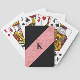 Ruddy Pink Batik Letter Spielkarten