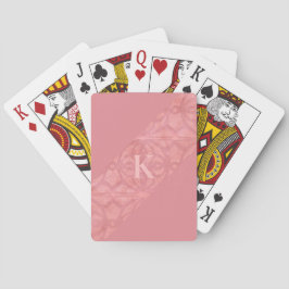 Ruddy Pink Batik Letter Spielkarten