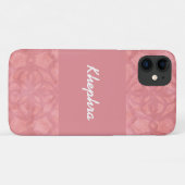 Ruddy Pink Batik Name Case-Mate iPhone Hülle (Rückseite (Horizontal))