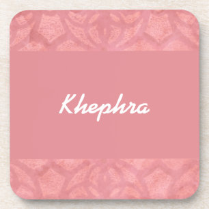Ruddy Pink Batik Name Getränkeuntersetzer