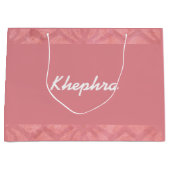 Ruddy Pink Batik Name Große Geschenktüte (Vorderseite)