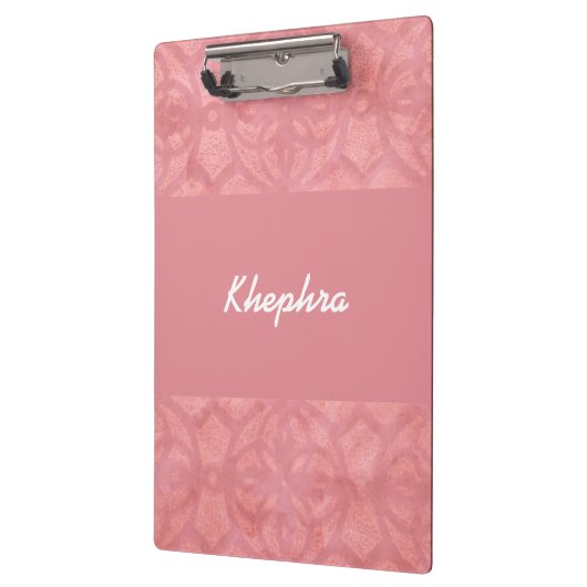Ruddy Pink Batik Name Klemmbrett (Links)