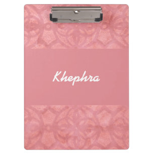 Ruddy Pink Batik Name Klemmbrett