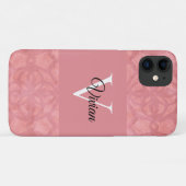 Ruddy Pink Batik Name Mit Monogramm Case-Mate iPhone Hülle (Rückseite (Horizontal))