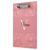 Ruddy Pink Batik Name Mit Monogramm Klemmbrett (Links)