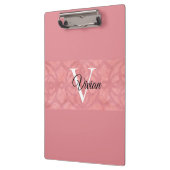 Ruddy Pink Batik Name Mit Monogramm Klemmbrett (Links)