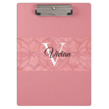 Ruddy Pink Batik Name Mit Monogramm