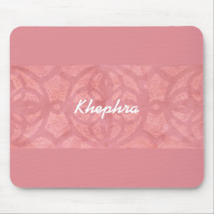 Ruddy Pink Batik Name Mit Monogramm Mousepad