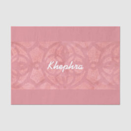 Ruddy Pink Batik Name Mit Monogramm Seidenpapier