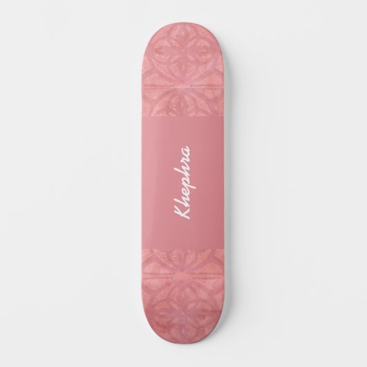 Ruddy Pink Batik Name Skateboard (Vorderseite)