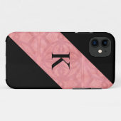 Ruddy Pink Batik und Black Letter Case-Mate iPhone Hülle (Rückseite (Horizontal))