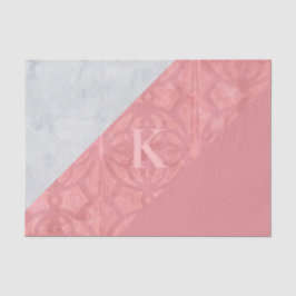 Ruddy Pink Batik und Grau-Aquarellschrift Notebo Seidenpapier