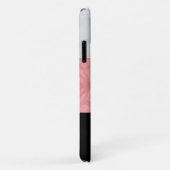 Ruddy Pink Batik und Grau Wasserfarbe Mit Monogram Case-Mate iPhone Hülle (Hinten/Rechts)