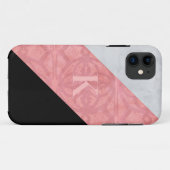 Ruddy Pink Batik und Graufarbenbrief Case-Mate iPhone Hülle (Rückseite (Horizontal))