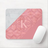 Ruddy Pink Batik und Graufarbenbrief Mousepad (Mit Mouse)
