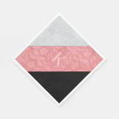 Ruddy Pink Batik und Graufarbenbrief Serviette (Ecke)