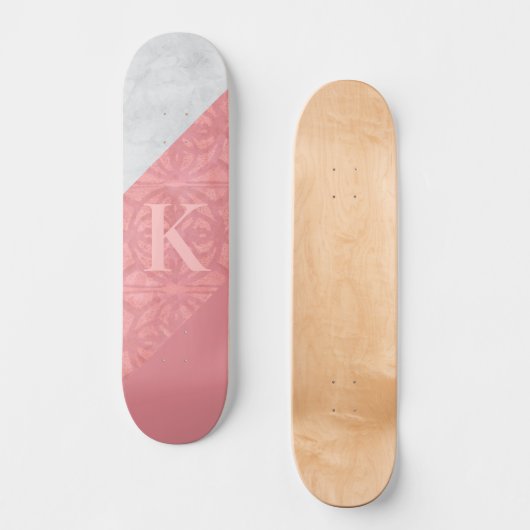 Ruddy Pink Batik und Graufarbenbrief Skateboard (Vorderseite)