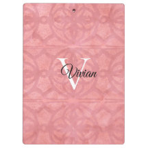 Ruddy Pink Watercolor Monogram Name