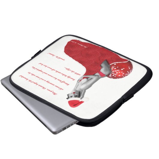 Rude Adult Joke Sexy Mrs. Santa Pinup Laptop Schlä Laptopschutzhülle (Vorne Knopf)