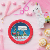 Rude Alf der Cartoon der roten nasen Elf Pappteller (Party)