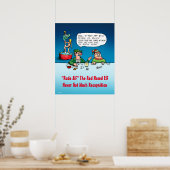 Rude Alf der Elf Funny Cartoon Weihnachts-Poster Poster (Küche)