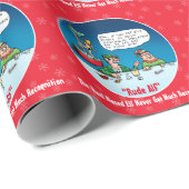 Rude Alf der Rotnasen-Elf Funny-Cartoon Geschenkpapier (Rolleneckpunkt)