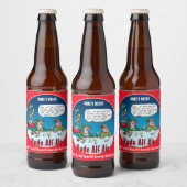 RUDE ALF - Funny Custom Winter Beer Labels Bierflaschenetikett (Flaschen)