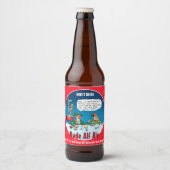 RUDE ALF - Funny Custom Winter Beer Labels Bierflaschenetikett (Vorderseite)