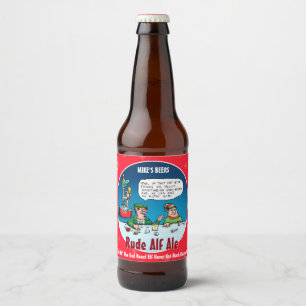 RUDE ALF - Funny Custom Winter Beer Labels Bierflaschenetikett