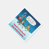 Rude Alf Funny Elf Weihnachtsthema Serviette (Ecke)
