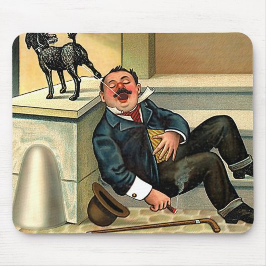 RUDE AWAKENING - Vintage Hundekunst Mousepad (Vorne)
