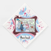 Rude Beggar | Literal Wordplay Humor Dinner Napkin Serviette (Ecke)