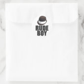 Rude Boy Runder Aufkleber (Tasche)