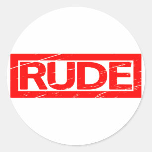 Rude-Briefmarke Runder Aufkleber