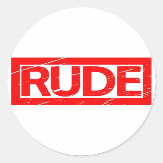 Rude-Briefmarke Runder Aufkleber (Vorderseite)
