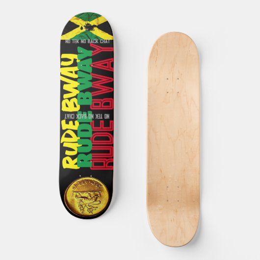 RUDE BWAY 8 1/4" Skateboard Deck (Vorderseite)