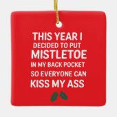 Rude Christmas Funny Weihnachten Unglaublich witzi Keramikornament (Vorderseite)