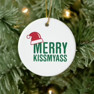 Rude Christmas Keramik Ornament