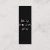 Rude, dass du Verlasse, aber ok - Funny New Job, Treuekarte (Vorderseite)