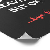 Rude, dass du Verlasse, Viel Glück finden besser Poster (Ecke)