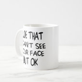 Rude, dass ich dein Gesicht nicht sehen kann. Aber Kaffeetasse (Vorderseite Links)