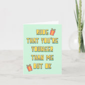 Rude, du bist jünger als ich, aber ok karte (Vorderseite)