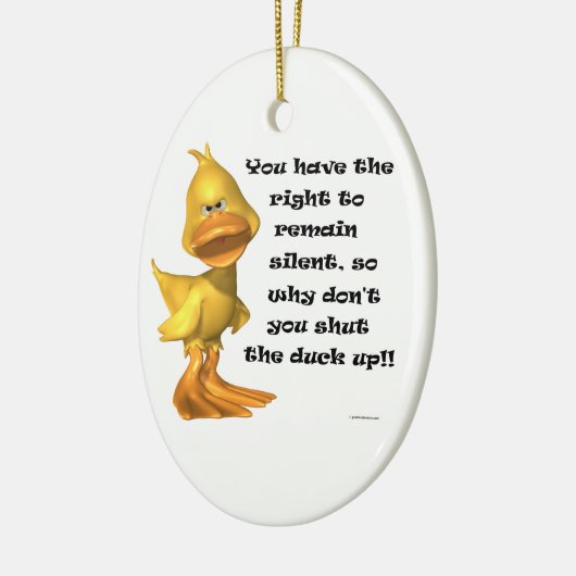 Rude Duck Oval Ornament (Links)
